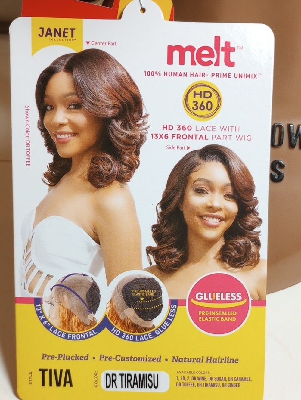 Janet Synthetic Lace Front Wig - Brown with Blonde Highlights